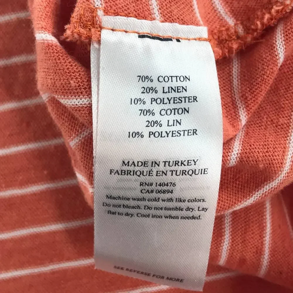 Faherty Didion Coral Stripe T-Shirt